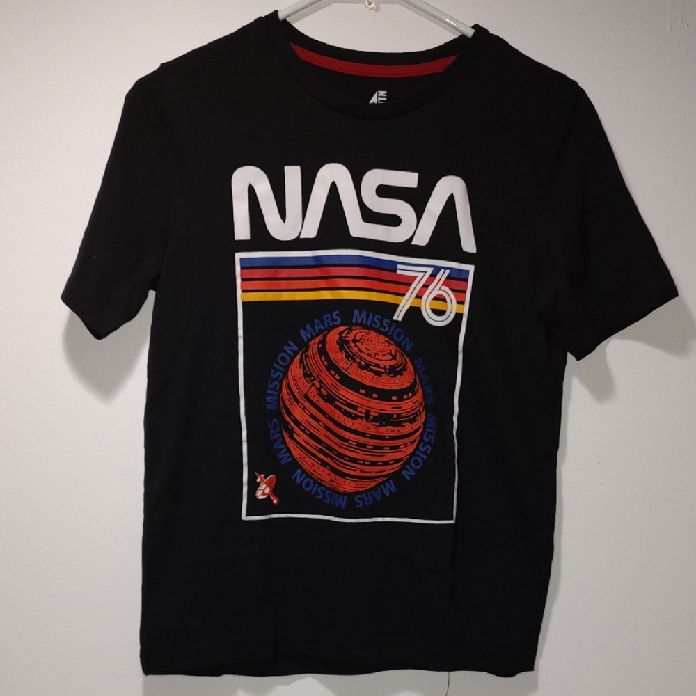 NASA  Black T-Shirt Collection Lot Of 2 Boys Size L